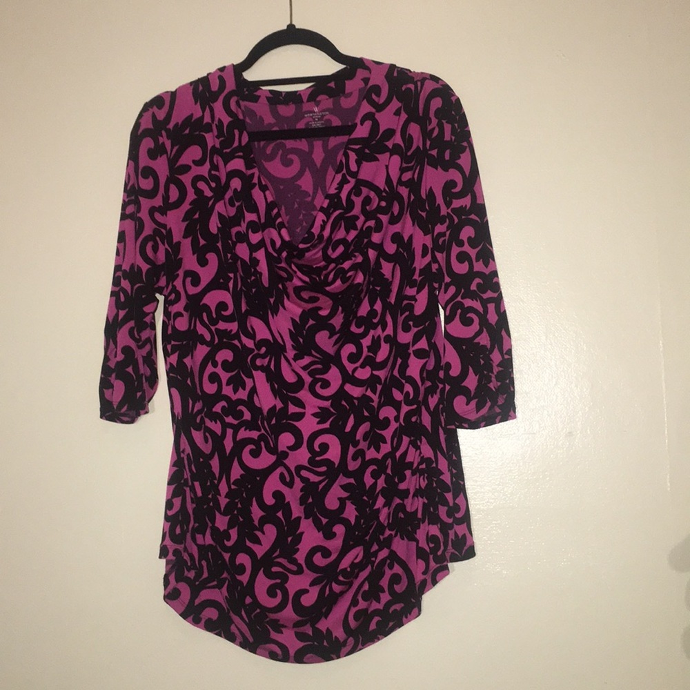 Pink black shirt